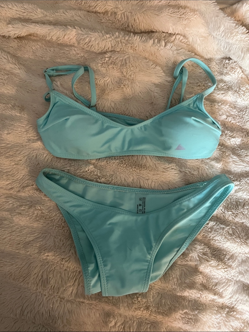 Women's Light Aqua Bikini Set - Sleek Two-Piece Swim